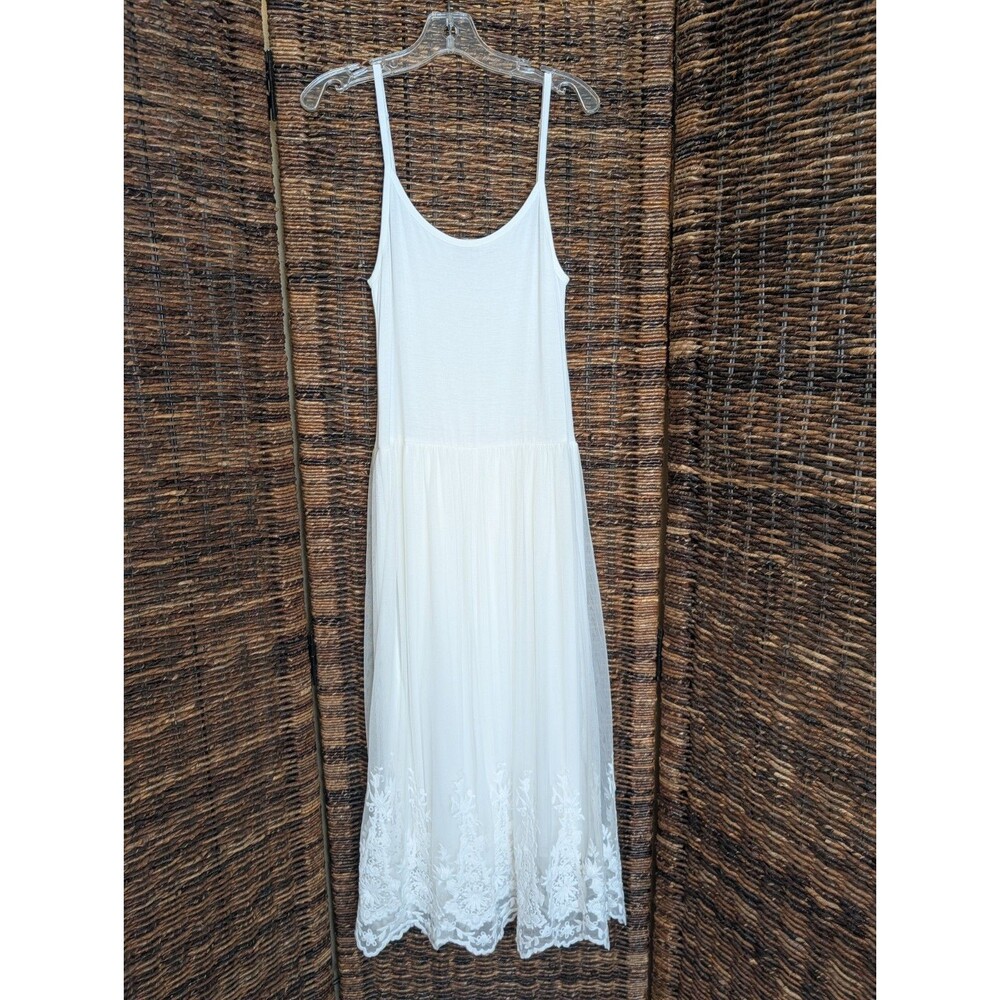 Olive des Olive Sheer Overlay Midi Maxi Dress Women's Small Fairy Wedding Bridal